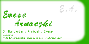 emese arnoczki business card